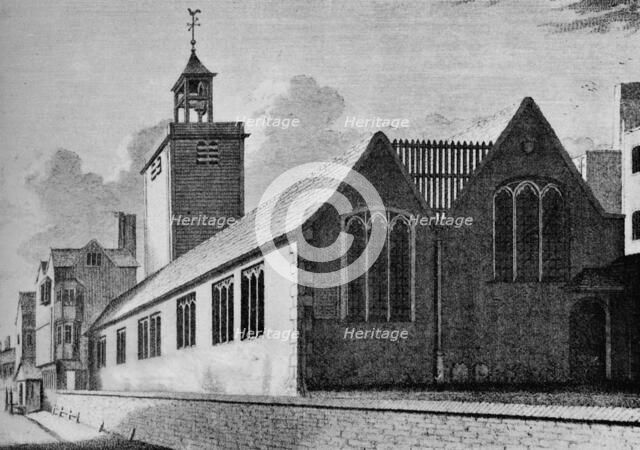 All Hallows Church, London Wall, City of London, c1901 (1906). Artist: Unknown.