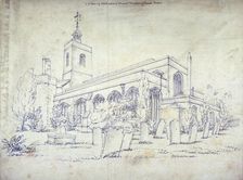 All Hallows-by-the-Tower Church, London, 1803. Artist: C John M Whichelo