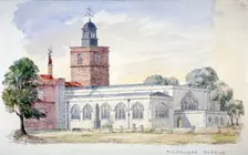 All Hallows-by-the-Tower Church, London, c1840. Artist: J Cooke