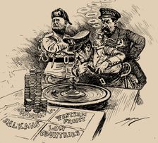All His Chips in Scandinavia, 1940. Creator: Berryman, Clifford K. (1869-1949)