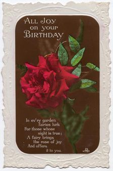 All Joy on your Birthday, 1930s. Creator: Unknown