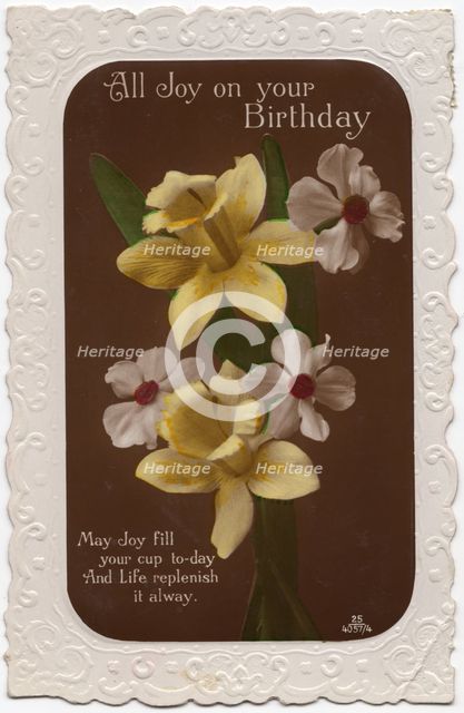 All Joy on your Birthday, 1935. Creator: Unknown.