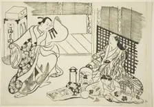 All Kinds of Household Items (Chodo zukushi), from the series "Famous Scenes from..., c. 1705/06. Creator: Okumura Masanobu
