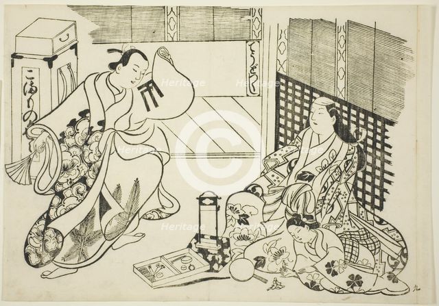 All Kinds of Household Items (Chodo zukushi), from the series "Famous Scenes from..., c. 1705/06. Creator: Okumura Masanobu.