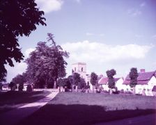 All Saints Church and village green at Sutton Courtenay, Berkshire, c1955. Creator: Arthur Charles Kirby Ware