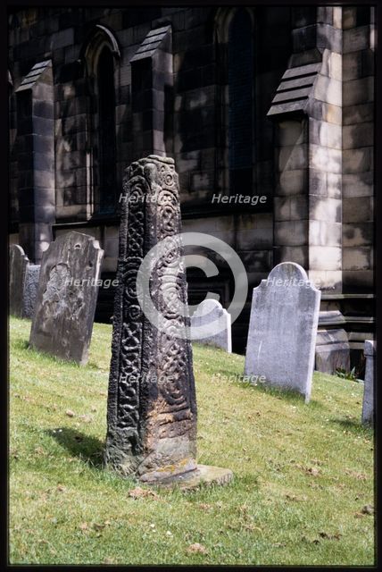 All Saints' Church, Anglo-Scandinavian Cross Shaft, Bakewell, Derbyshire Dales, Derbyshire, 1991. Creator: Dorothy Chapman.