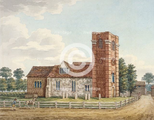 All Saints Church, Laleham, Surrey, c1800. Artist: Anon