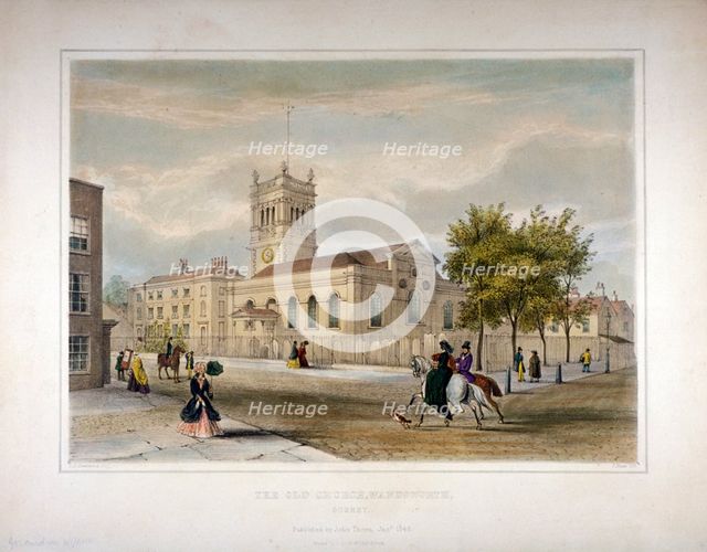 All Saints Church, Wandsworth, London, 1848. Artist: I Shaw
