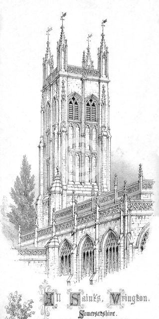 'All Saints Church. Wrington. Somersetshire.', c1850s. Artist: Unknown.