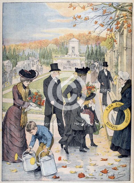 All Saints Day, 1902.    Artist: Anon
