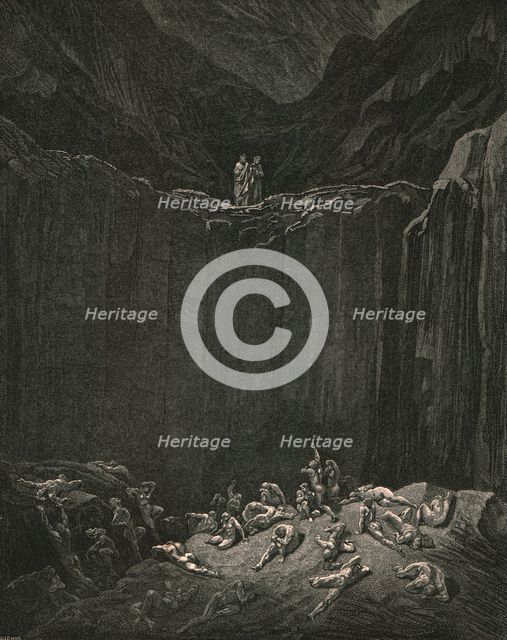 '...all-searching Justice, dooms to punishment the forgers', c1890.  Creator: Gustave Doré.