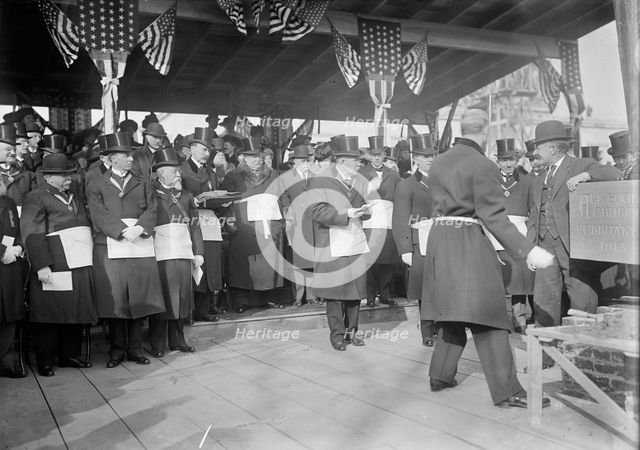All Souls Church - Laying of A Cornerstone, Washington DC, 1913. Creator: Harris & Ewing.