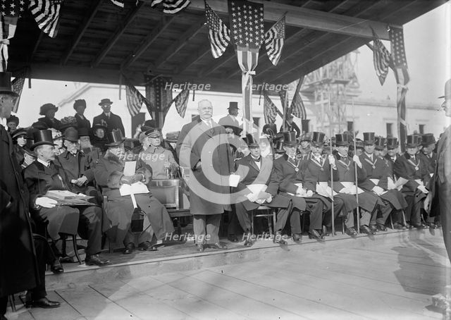 All Souls Church - Laying of A Cornerstone, Washington DC, 1913. Creator: Harris & Ewing.