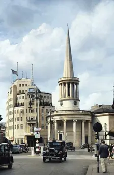 All Souls, Langham Place and Broadcasting House, London, 1952. Creator: Arthur Charles Kirby Ware