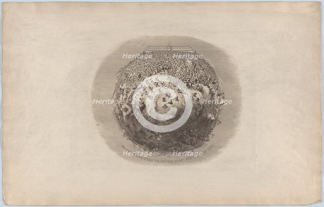 All the World is Going to See the Great Exhibition of 1851, 1851., 1851. Creator: George Cruikshank.