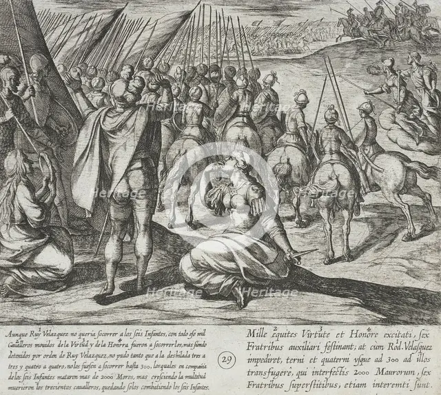 All the Horsemen Who Come to the Aid of the Infantes are Slain, 1612. Creator: Antonio Tempesta.