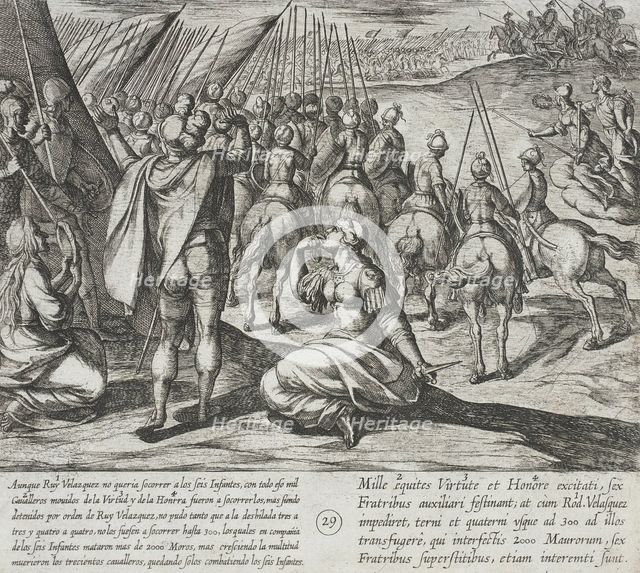 All the Horsemen Who Come to the Aid of the Infantes are Slain, 1612. Creator: Antonio Tempesta.
