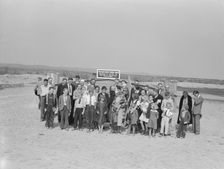 All the members of the congregation, Friends church (Quaker), Dead Ox Flat, Oregon, 1939. Creator: Dorothea Lange