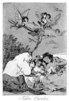 All will fall 1799. Artist: Francisco Goya