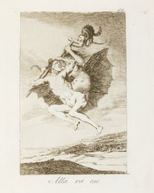 Allá vá eso.; Los Caprichos, pl.66, 1799. Creator: Francisco Goya