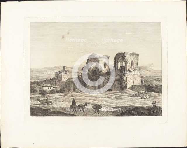 Alla porta di San Giovanni, 1798. Creator: Jacob Wilhelm Mechau.