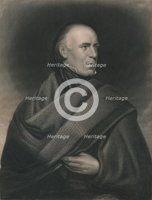 Allan Cunningham (1784-1842), Scottish poet and author, 1840. Artist: J Thomson.