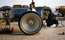 Allan Dougherty, support crew member for Bluebird CN7 World Land Speed Record attempt, 1964 Creator: Unknown