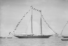 Allah Karim at anchor, 1911. Creator: Kirk & Sons of Cowes