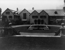Allgates, the home of the Horatio Gates Lloyd family, exterior view, between 1918 and 1923. Creator: Frances Benjamin Johnston