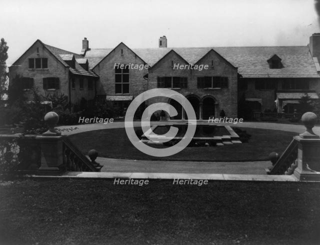 Allgates, the home of the Horatio Gates Lloyd family, exterior view, between 1918 and 1923. Creator: Frances Benjamin Johnston.