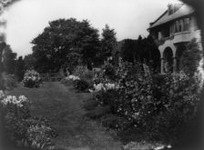 Allgates, the home of the Horatio Gates Lloyd family, formal gardens, between 1918 and 1923. Creator: Frances Benjamin Johnston