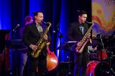 Allen Brandon and Alex Garnett, Ropetackle Arts Centre, Shoreham, West Sussex, Jan 2016. Artist: Brian O'Connor