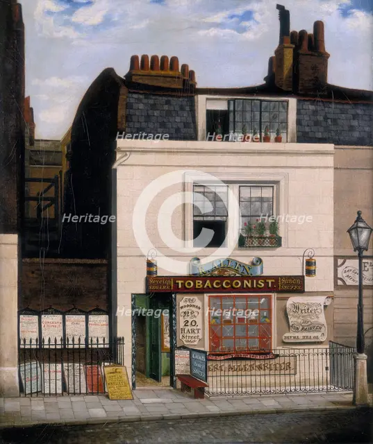 'Allen's Tobacconist Shop, Hart Street, Grosvenor Square', 1841. Creator: Robert Allen.