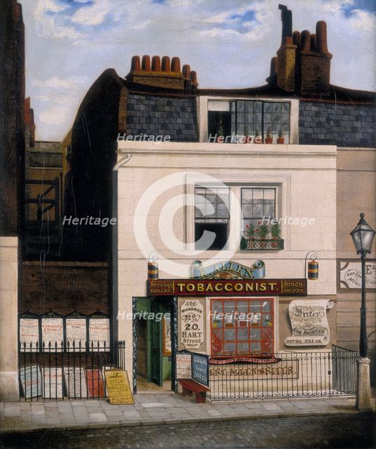 'Allen's Tobacconist Shop, Hart Street, Grosvenor Square', 1841. Creator: Robert Allen.