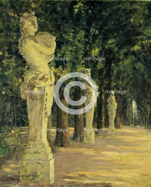 Allee de l'Ete, Versailles, 1913. Creator: Carroll Beckwith.