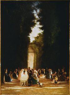 Allee des Feuillants, at Tuileries, under the Second Empire, c1860. Creator: Unknown