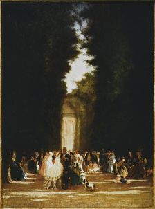 Allee des Feuillants, at Tuileries, under the Second Empire, c1860. Creator: Unknown