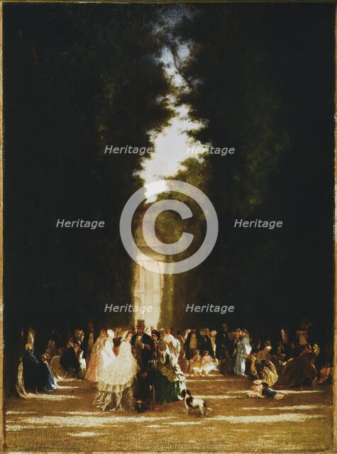 Allee des Feuillants, at Tuileries, under the Second Empire, c1860. Creator: Unknown.