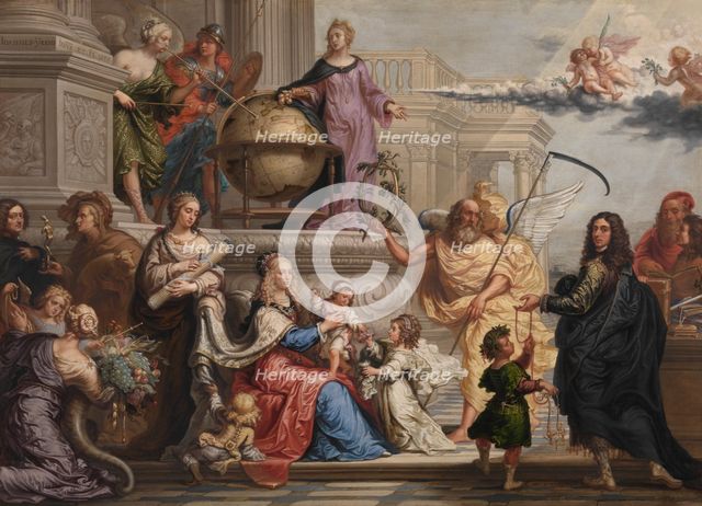 Allegorical Adoration of the Birth of a Prince, 1659. Creator: Johannes Ykens.