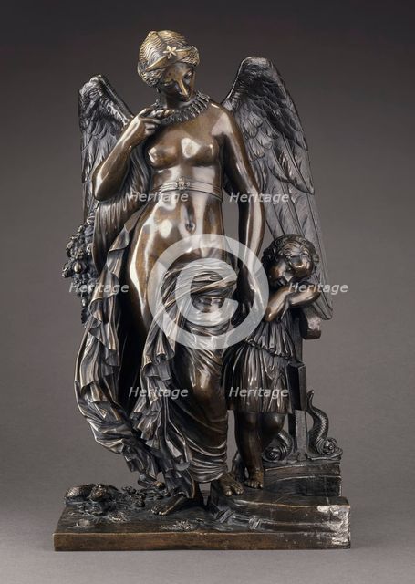 Allegorical Group (Jean de la Fontaine's 'Fortune and the Young Child' (?), between c1830 and c1840. Creator: James Pradier.