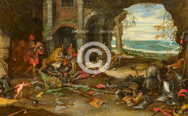 Allegorical depiction of the struggle in Europe, ca 1648. Creator: Brueghel, Jan, the Younger (1601-1678).
