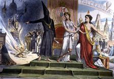 Allegorical drawing to religions and freedom of religion, Las dos Españas published in La Made…