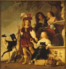 Allegorical family portrait, 1642. Creator: Couwenbergh, Christiaen van (1604-1667)
