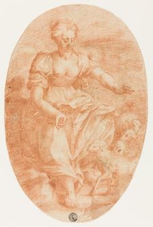 Allegorical Figure of Meekness or Saint Agnes, 1545/50. Creator: Unknown