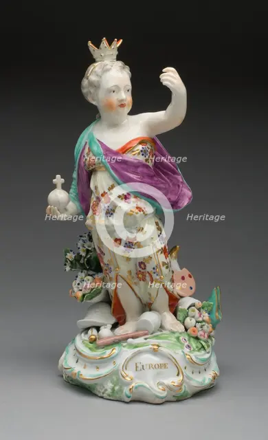 Allegorical Figure of Europe, Derby, 1770/80. Creator: Derby Porcelain Manufactory England.