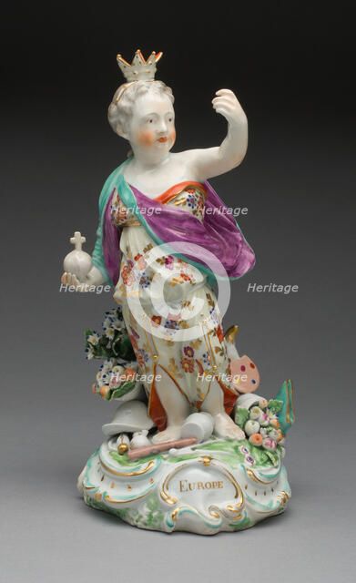 Allegorical Figure of Europe, Derby, 1770/80. Creator: Derby Porcelain Manufactory England.