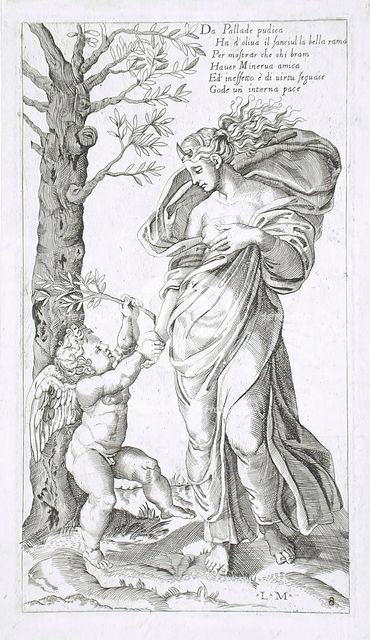 Allegorical Figure of Peace, between 1530 and 1540. Creators: Lorenzo de Musi, Marcantonio Raimondi.