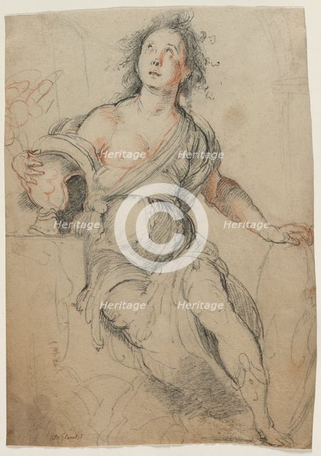Allegorical Figure, c. 1635. Creator: Bernardo Strozzi (Italian, 1581?-1644).