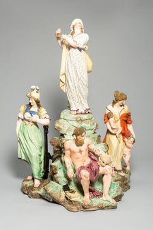 Allegorical Figure Group: The Virtues, Buen Retiro, 18th century. Creator: Buen Retiro Porcelain Factory