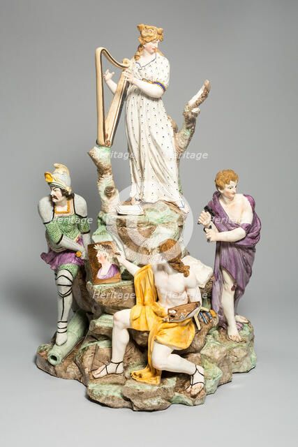 Allegorical Figure Group: The Arts, Buen Retiro, 18th century. Creator: Buen Retiro Porcelain Factory.
